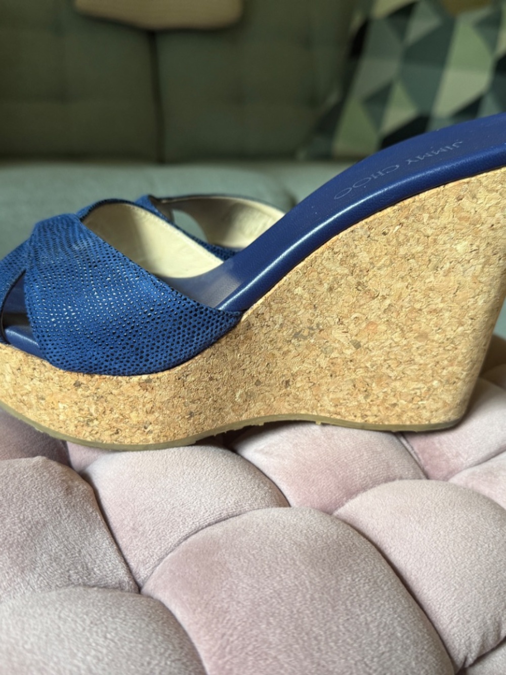 JImmy Choo Espadrilles Size 7 Blue - Picture 2 of 5